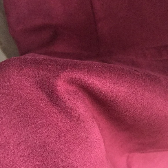 Burgundy Faux Suede Knee Length Dress - Picture 3 of 4